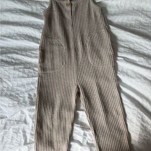 Zara Kids Tan Knit Jumpsuit